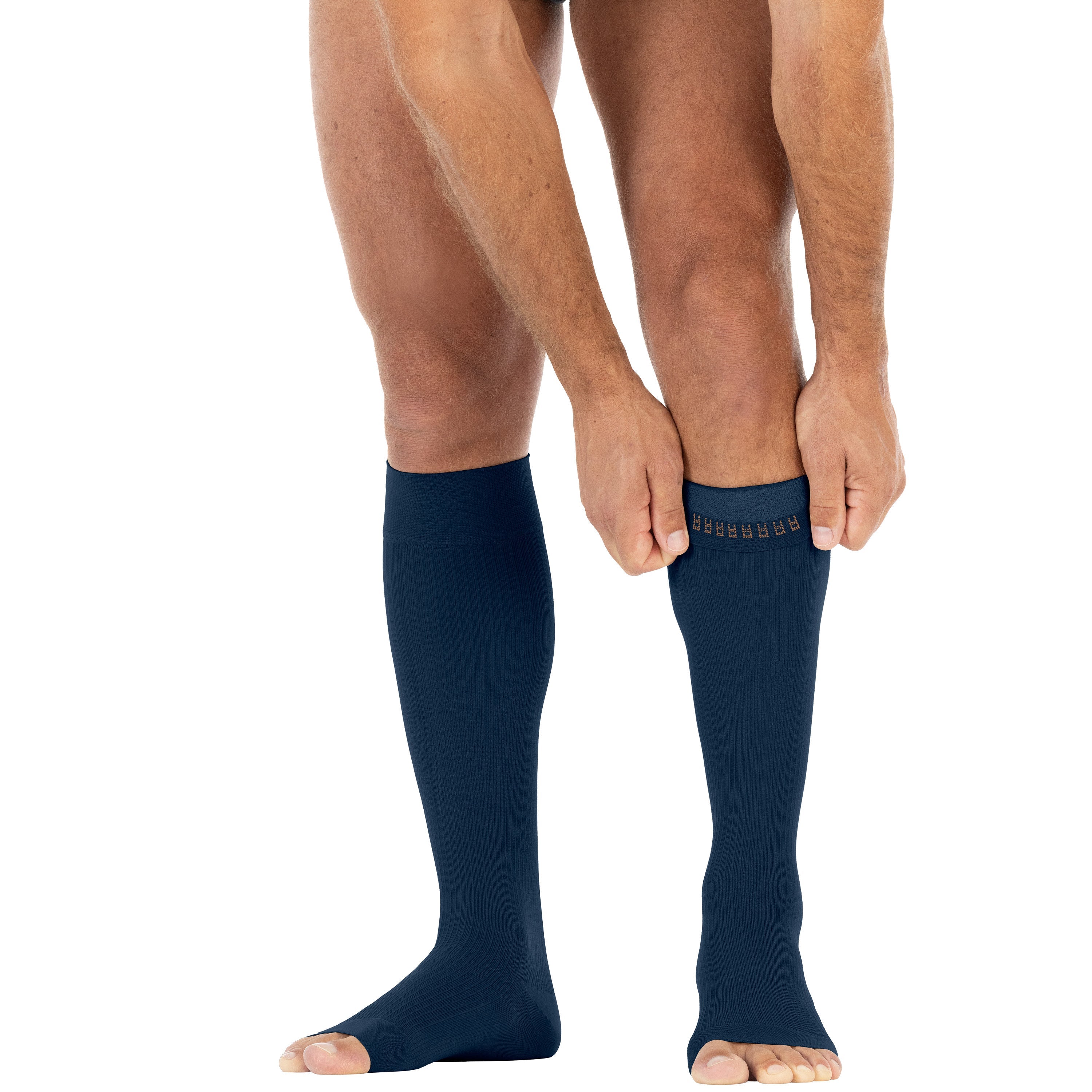 JOBST® forMen Knee High w/ SoftFit Band 15-20 mmHg, Open Toe - Image 4