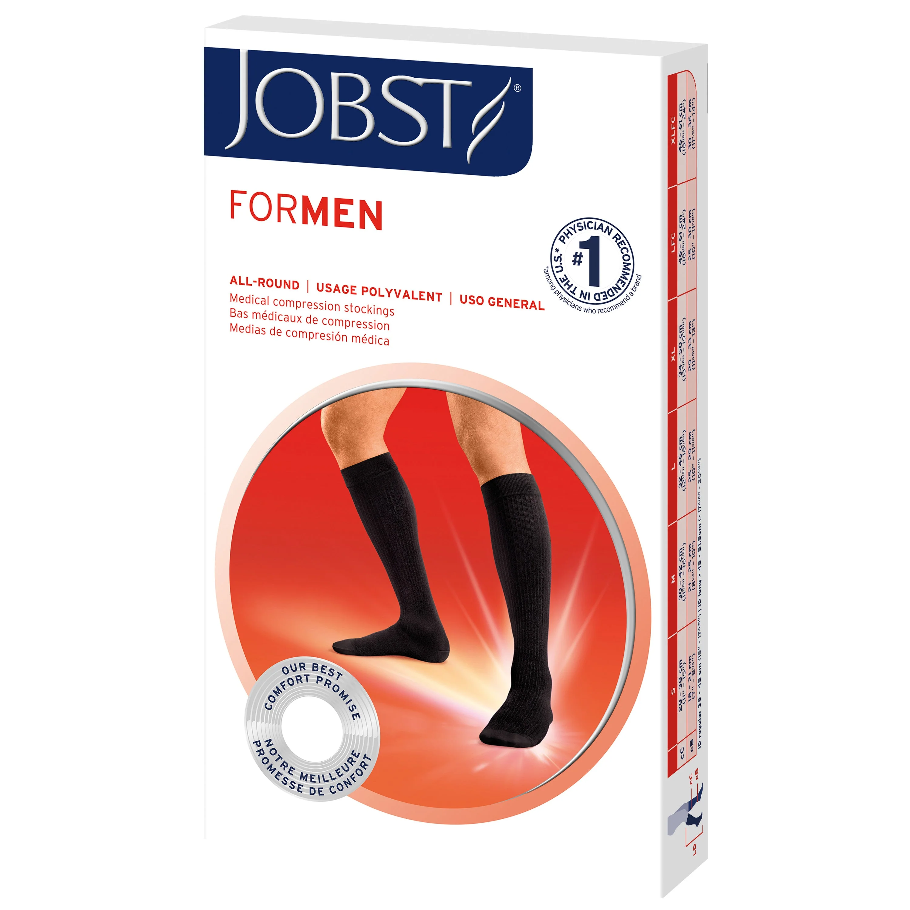 JOBST® forMen Knee High w/ SoftFit Band 15-20 mmHg, Open Toe - Image 5