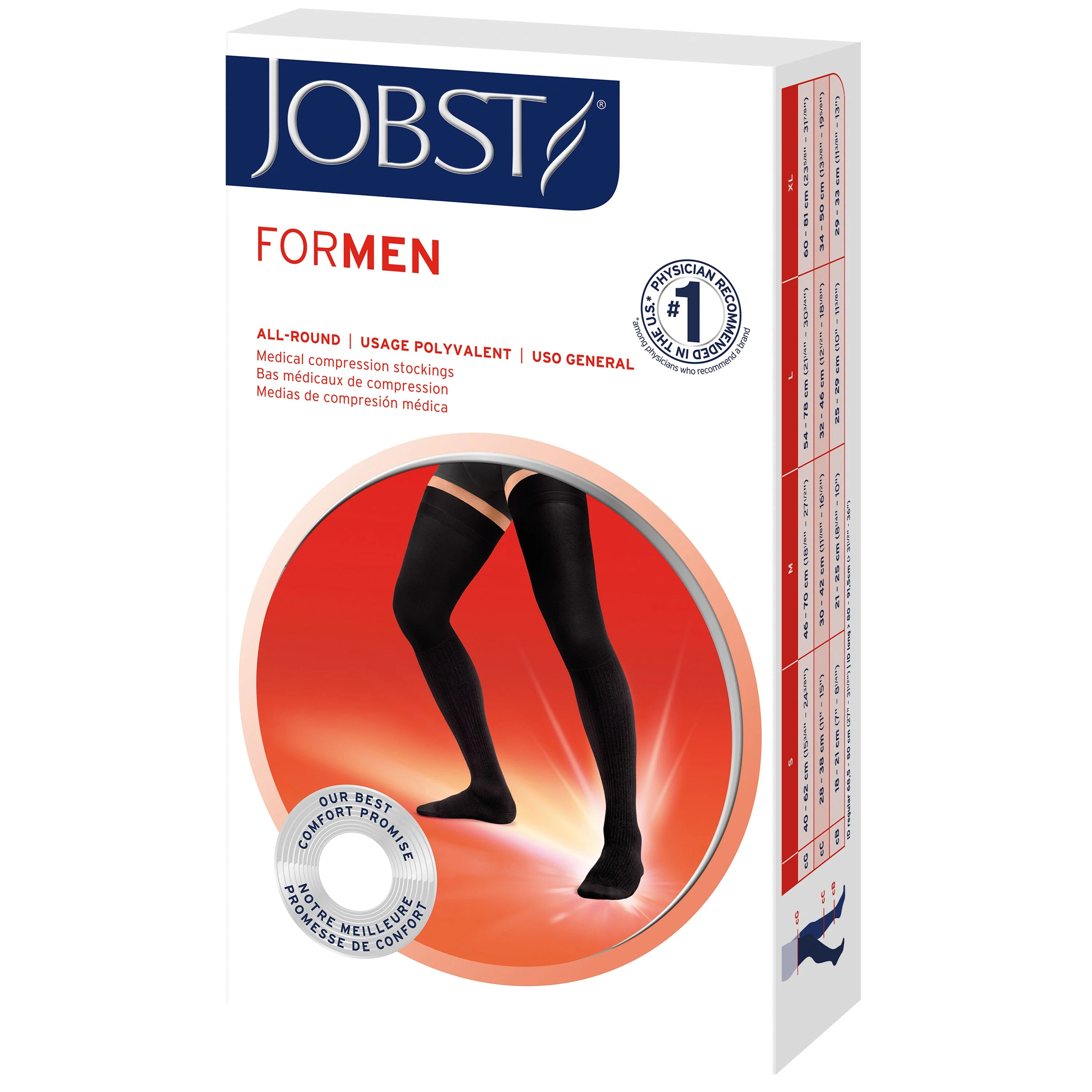 JOBST® forMen Thigh High w/ Micro Dotted Band 30-40 mmHg - Image 6