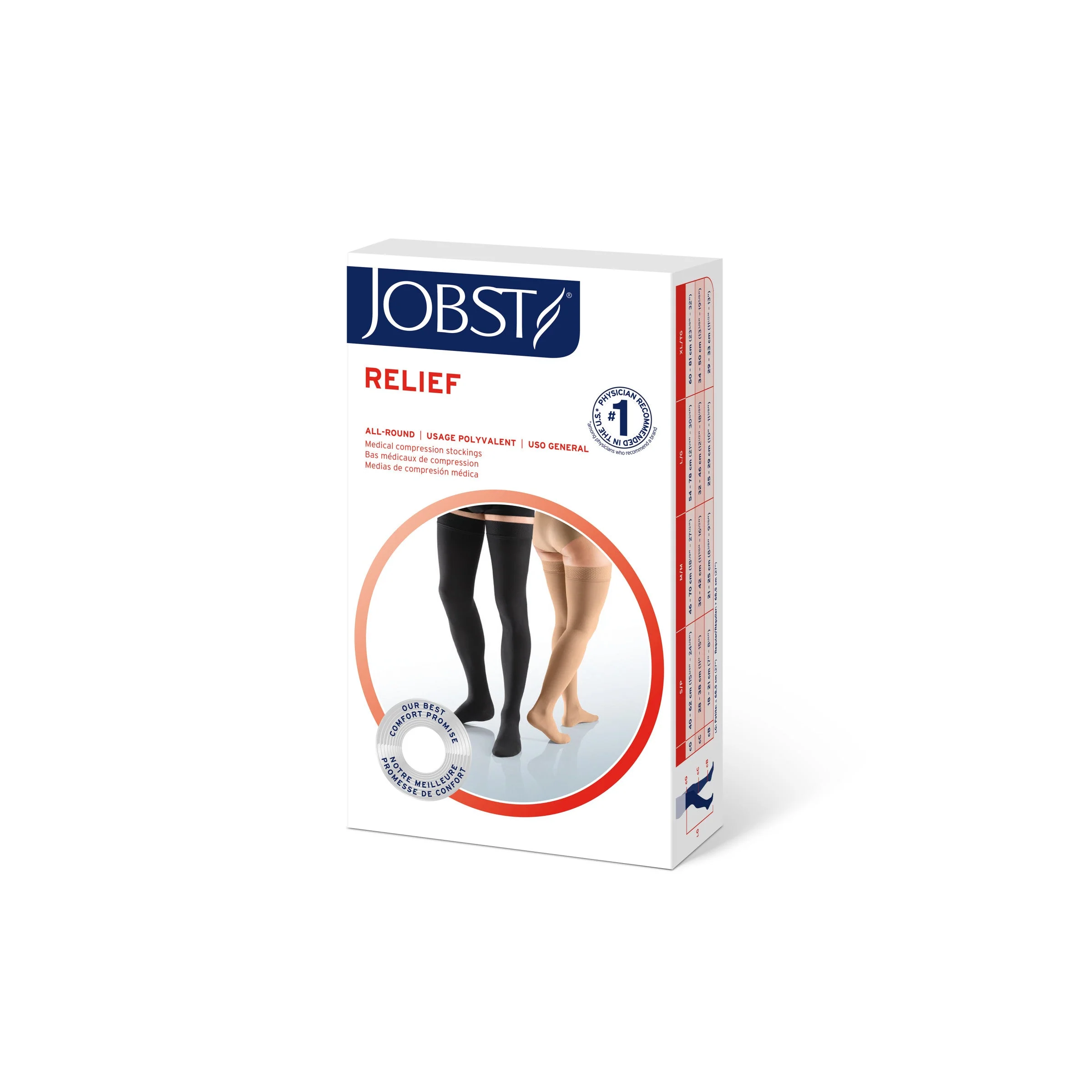 JOBST® Relief Thigh High 30-40 mmHg w/ Silicone Top Band - Image 3